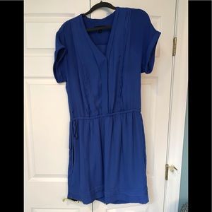 Banana Republic blue, cinched-waist dress